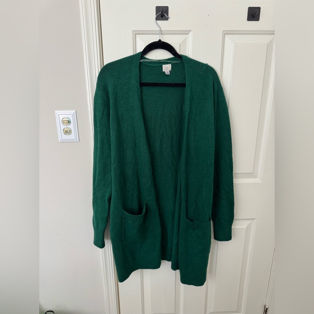 Green Oversized Cardigan